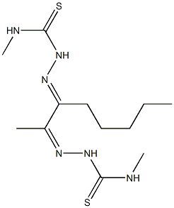 2,3-Octanedione bis(4-methyl thiosemicarbazone) 结构式