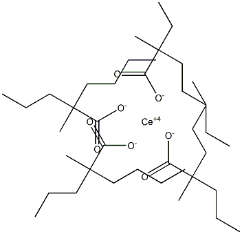 Cerium(IV)2-ethyl-2-methylheptanoatetris(2-methyl-2-propylhexanoate) 结构式