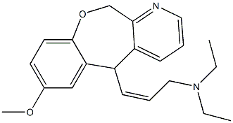 5,11-Dihydro-5-[(Z)-3-diethylamino-1-propenyl]-7-methoxy[1]benzoxepino[3,4-b]pyridine 结构式