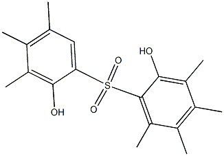 2,2'-Dihydroxy-3,3',4,4',5,5',6-heptamethyl[sulfonylbisbenzene] 结构式