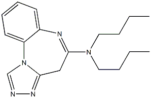 N,N-Dibutyl-4H-[1,2,4]triazolo[4,3-a][1,5]benzodiazepine-5-amine 结构式