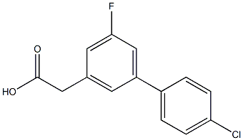 4'-Chloro-5-fluoro-1,1'-biphenyl-3-acetic acid 结构式
