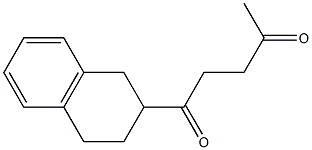 1-[(1,2,3,4-Tetrahydronaphthalen)-2-yl]pentane-1,4-dione 结构式