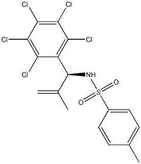 N-[(S)-1-(Pentachlorophenyl)-2-methyl-2-propenyl]-4-methylbenzenesulfonamide 结构式