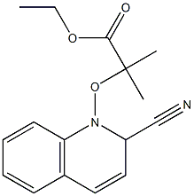 2-[(2-Cyano-1,2-dihydroquinolin)-1-yloxy]-2-methylpropionic acid ethyl ester 结构式