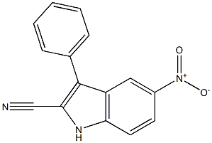 5-Nitro-3-phenyl-1H-indole-2-carbonitrile 结构式