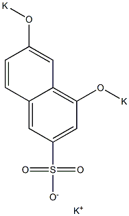 4,6-Di(potassiooxy)-2-naphthalenesulfonic acid potassium salt 结构式