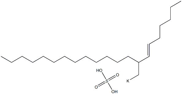 Sulfuric acid 2-(1-heptenyl)pentadecyl=potassium ester salt 结构式