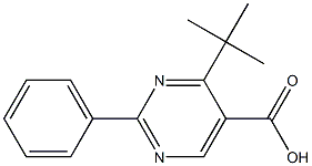 2-Phenyl-4-tert-butylpyrimidine-5-carboxylic acid 结构式