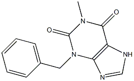 1-Methyl-3-benzylxanthine 结构式