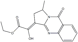 2-[(1-Methyl-1,2,3,9-tetrahydro-9-oxopyrrolo[2,1-b]quinazolin)-3-ylidene]-2-hydroxyacetic acid ethyl ester 结构式