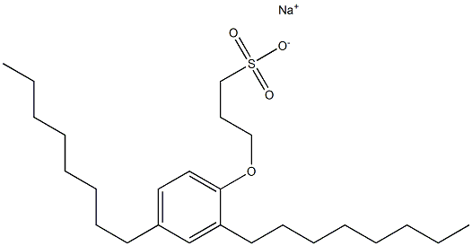 3-(2,4-Dioctylphenoxy)propane-1-sulfonic acid sodium salt 结构式