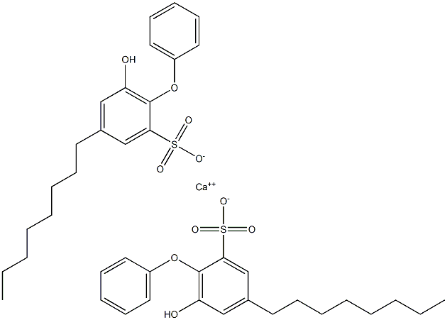 Bis(6-hydroxy-4-octyl[oxybisbenzene]-2-sulfonic acid)calcium salt 结构式