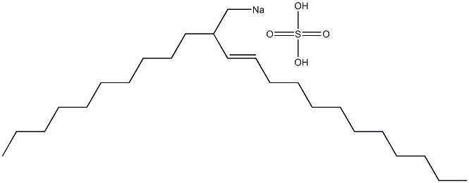 Sulfuric acid 2-decyl-3-tetradecenyl=sodium ester salt 结构式