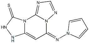 5-Pyrrolizinobis[1,2,4]triazolo[1,5-a:4',3'-c]pyrimidine-9(8H)-thione 结构式