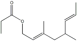 Propionic acid 3,5-dimethyl-2,6-octadienyl ester 结构式