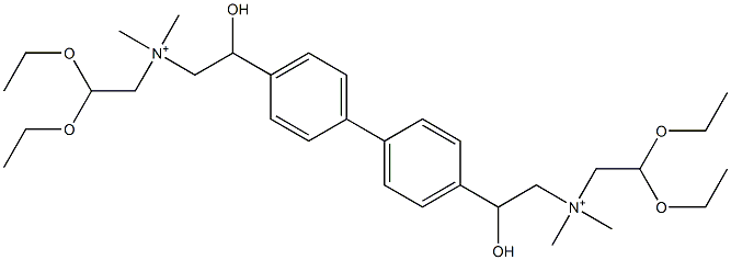 2,2'-[1,1'-Biphenyl-4,4'-diyl]bis[N-(2,2-diethoxyethyl)-2-hydroxy-N,N-dimethylethanaminium] 结构式