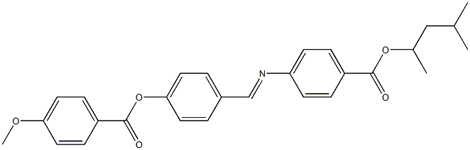 4-[4-(4-Methoxybenzoyloxy)benzylideneamino]benzoic acid (1,3-dimethylbutyl) ester 结构式