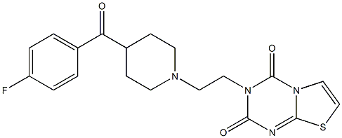 3-[2-[4-(4-Fluorobenzoyl)-1-piperidinyl]ethyl]-2H-thiazolo[3,2-a]-1,3,5-triazine-2,4(3H)-dione 结构式