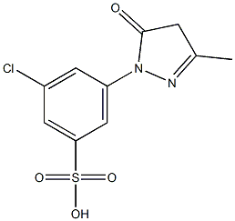 5-Chloro-3-(3-methyl-5-oxo-2-pyrazolin-1-yl)benzenesulfonic acid 结构式