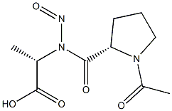 N-Nitroso-N-(N-acetyl-L-prolyl)-L-alanine 结构式