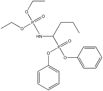 N-[1-[Bis(phenoxy)phosphinyl]butyl]amidophosphoric acid diethyl ester 结构式