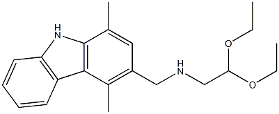 2-[[(1,4-Dimethyl-9H-carbazol-3-yl)methyl]amino]acetaldehyde diethyl acetal 结构式