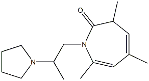 1,3-Dihydro-3,5,7-trimethyl-1-[2-(1-pyrrolidinyl)propyl]-2H-azepin-2-one 结构式