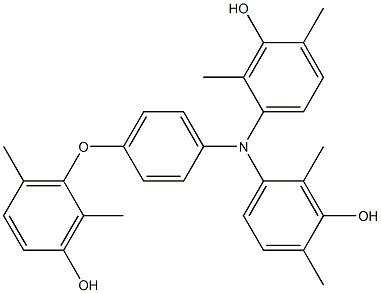 N,N-Bis(3-hydroxy-2,4-dimethylphenyl)-4-(3-hydroxy-2,6-dimethylphenoxy)benzenamine 结构式