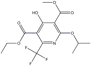 4-Hydroxy-6-(isopropoxy)-2-(trifluoromethyl)pyridine-3,5-dicarboxylic acid 3-ethyl 5-methyl ester 结构式