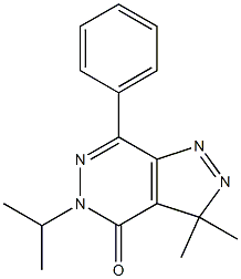 3,3-Dimethyl-5-isopropyl-7-phenyl-3H-pyrazolo[3,4-d]pyridazin-4(5H)-one 结构式