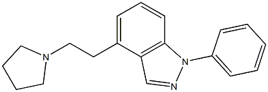 1-Phenyl-4-[2-(pyrrolidin-1-yl)ethyl]-1H-indazole 结构式
