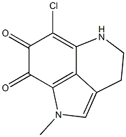 6-Chloro-1,3,4,5-tetrahydro-1-methylpyrrolo[4,3,2-de]quinoline-7,8-dione 结构式