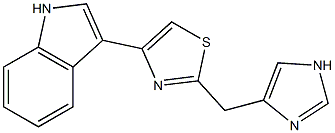 3-(2-(1H-Imidazol-4-ylmethyl)-4-thiazolyl)-1H-indole 结构式