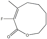 (E)-3-Fluoro-4-methyl-1-oxacyclonona-3-en-2-one 结构式