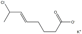 7-Chloro-5-octenoic acid potassium salt 结构式