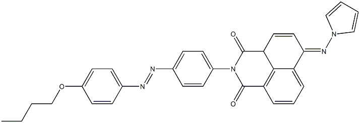 6-Pyrrolizino-2-[4-[(4-butoxyphenyl)azo]phenyl]-2H-benzo[de]isoquinoline-1,3-dione 结构式