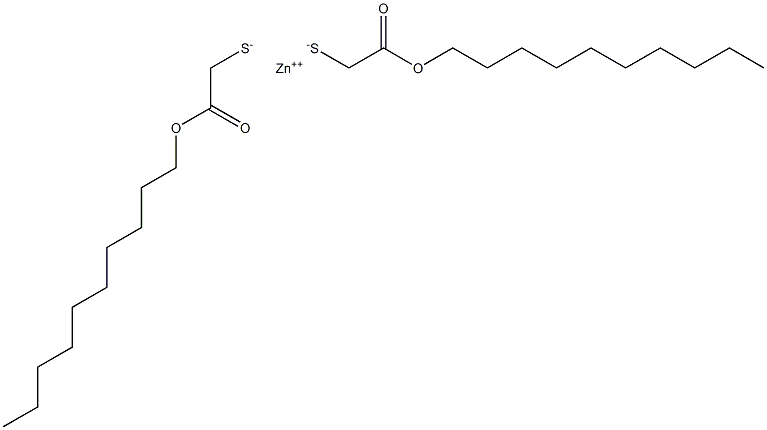 Zinc bis[(decyloxycarbonyl)methanethiolate] 结构式