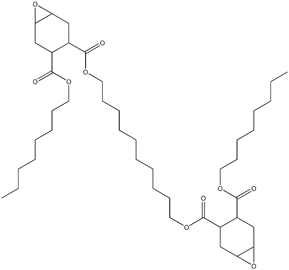 Bis[2-(octyloxycarbonyl)-4,5-epoxy-1-cyclohexanecarboxylic acid]1,10-decanediyl ester 结构式