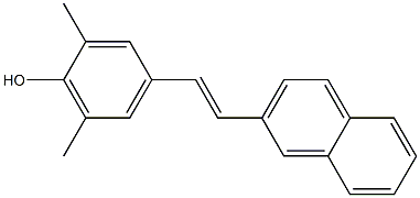 4-[(E)-2-(2-Naphthalenyl)ethenyl]-2,6-dimethylphenol 结构式