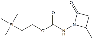 4-Methyl-1-[2-(trimethylsilyl)ethoxycarbonylamino]azetidin-2-one 结构式
