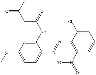 2-Acetyl-2'-(2-chloro-6-nitrophenylazo)-5'-methoxyacetanilide 结构式