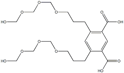 4,6-Bis(9-hydroxy-4,6,8-trioxanonan-1-yl)isophthalic acid 结构式