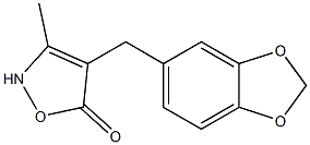 4-(3,4-Methylenedioxybenzyl)-3-methylisoxazol-5(2H)-one 结构式
