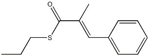 2-Methyl-3-phenylpropenethioic acid S-propyl ester 结构式
