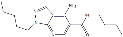 1-Pentyl-4-amino-N-butyl-1H-pyrazolo[3,4-b]pyridine-5-carboxamide 结构式