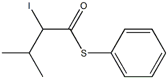 2-Iodo-3-methylbutanethioic acid S-phenyl ester 结构式