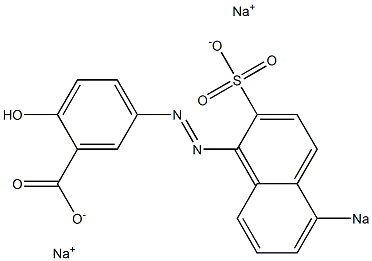 5-(5-Sodiosulfo-1-naphtylazo)salicylic acid sodium salt 结构式
