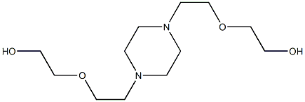 2,2'-[1,4-Piperazinediylbis(2,1-ethanediyl)bis(oxy)]bisethanol 结构式