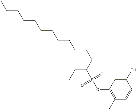 3-Pentadecanesulfonic acid 3-hydroxy-6-methylphenyl ester 结构式